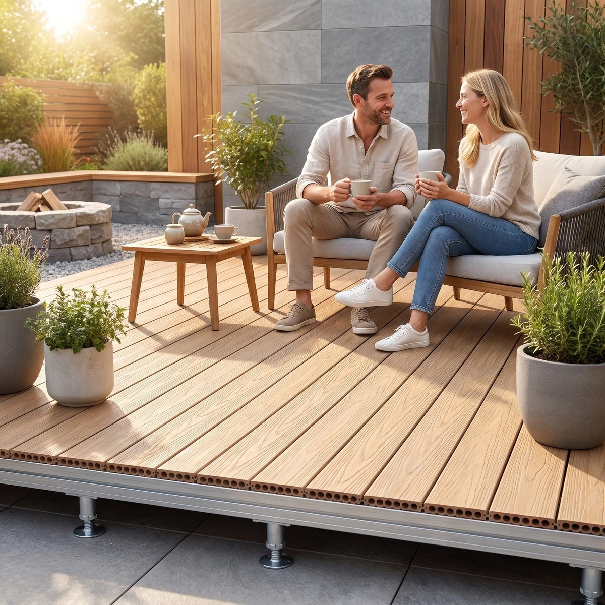 Modular Outdoor Deck Tiles | Tool-Free Install for Your Patio
