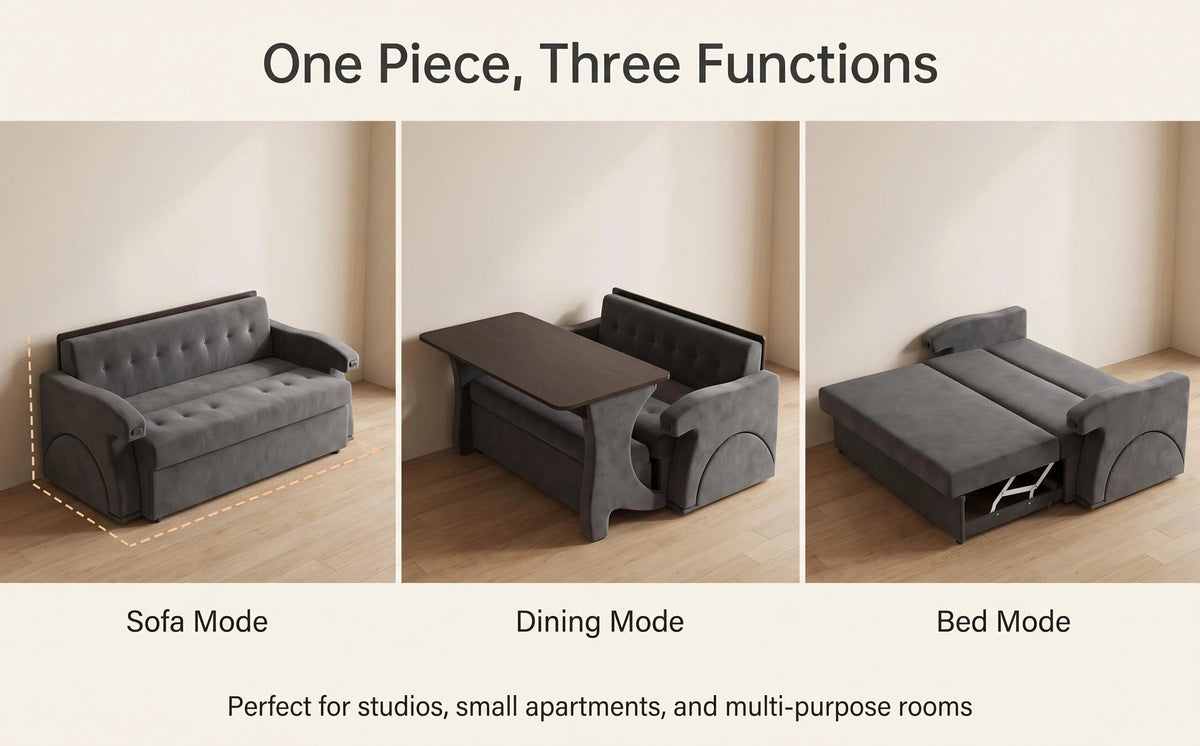 Multi‑Purpose Convertible Sofa, Sofa / Bed / Desk 3‑Mode Home Furniture