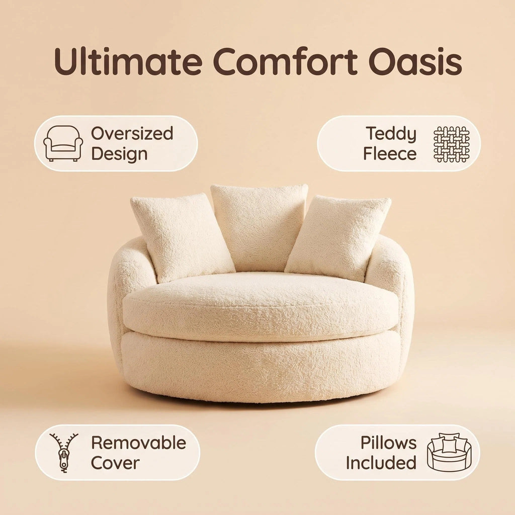 Fluffy Lazy Sofa, Ultra Soft Multi-Purpose Chair for All Rooms