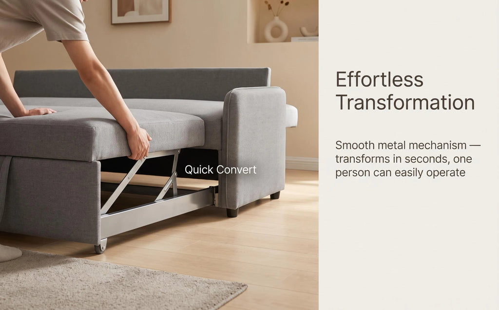 Multi‑Purpose Convertible Sofa, Sofa / Bed / Desk 3‑Mode Home Furniture