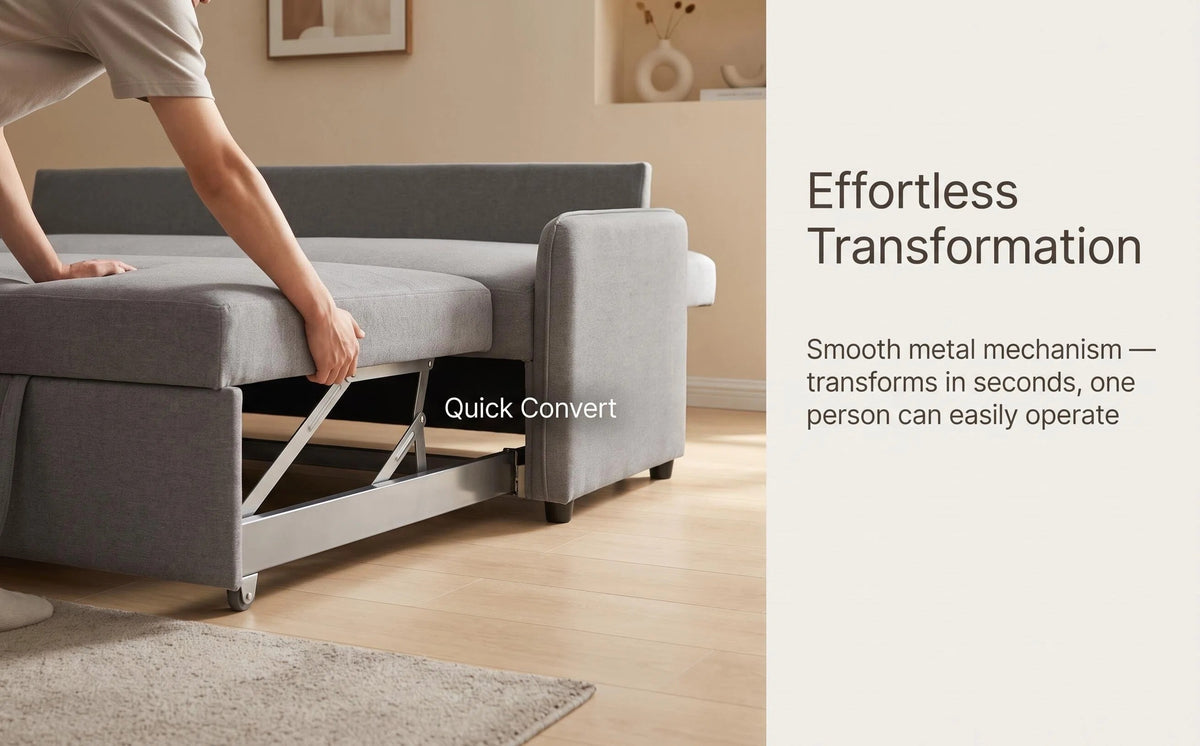 Multi‑Purpose Convertible Sofa, Sofa / Bed / Desk 3‑Mode Home Furniture