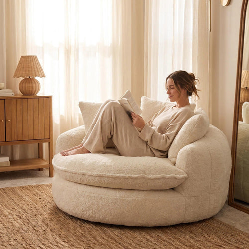 Fluffy Lazy Sofa, Ultra Soft Multi-Purpose Chair for All Rooms