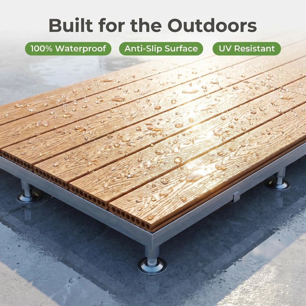 Modular Outdoor Deck Tiles | Tool-Free Install for Your Patio
