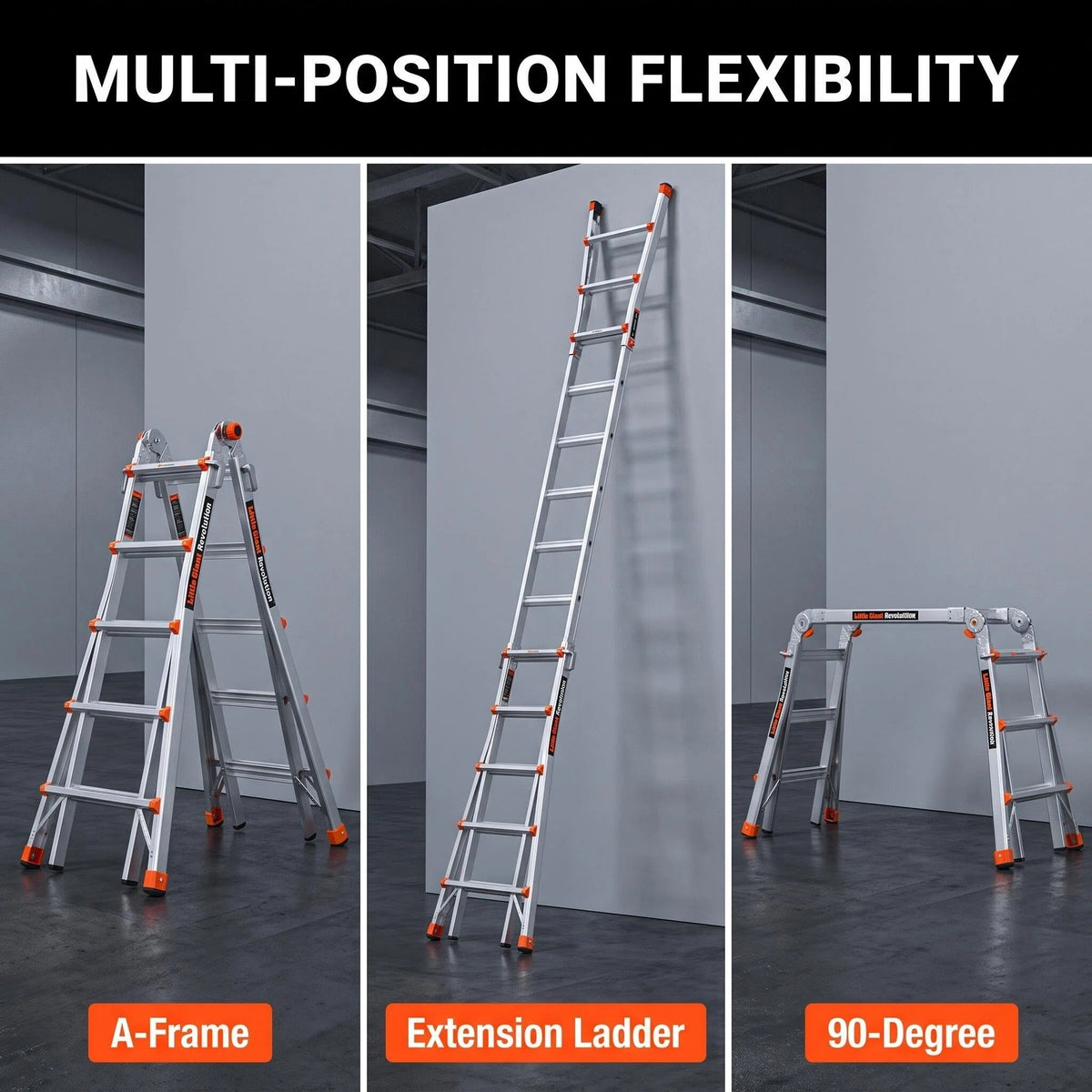 Multi-Position Aluminum Ladder | Compact Folding for All Jobs
