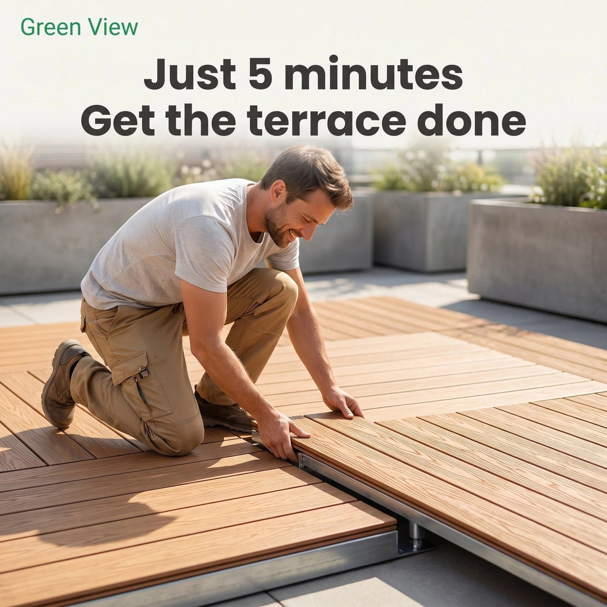 Modular Outdoor Deck Tiles | Tool-Free Install for Your Patio