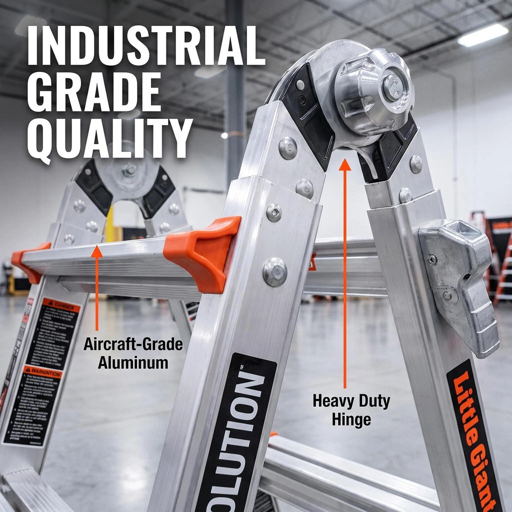 Multi-Position Aluminum Ladder | Compact Folding for All Jobs