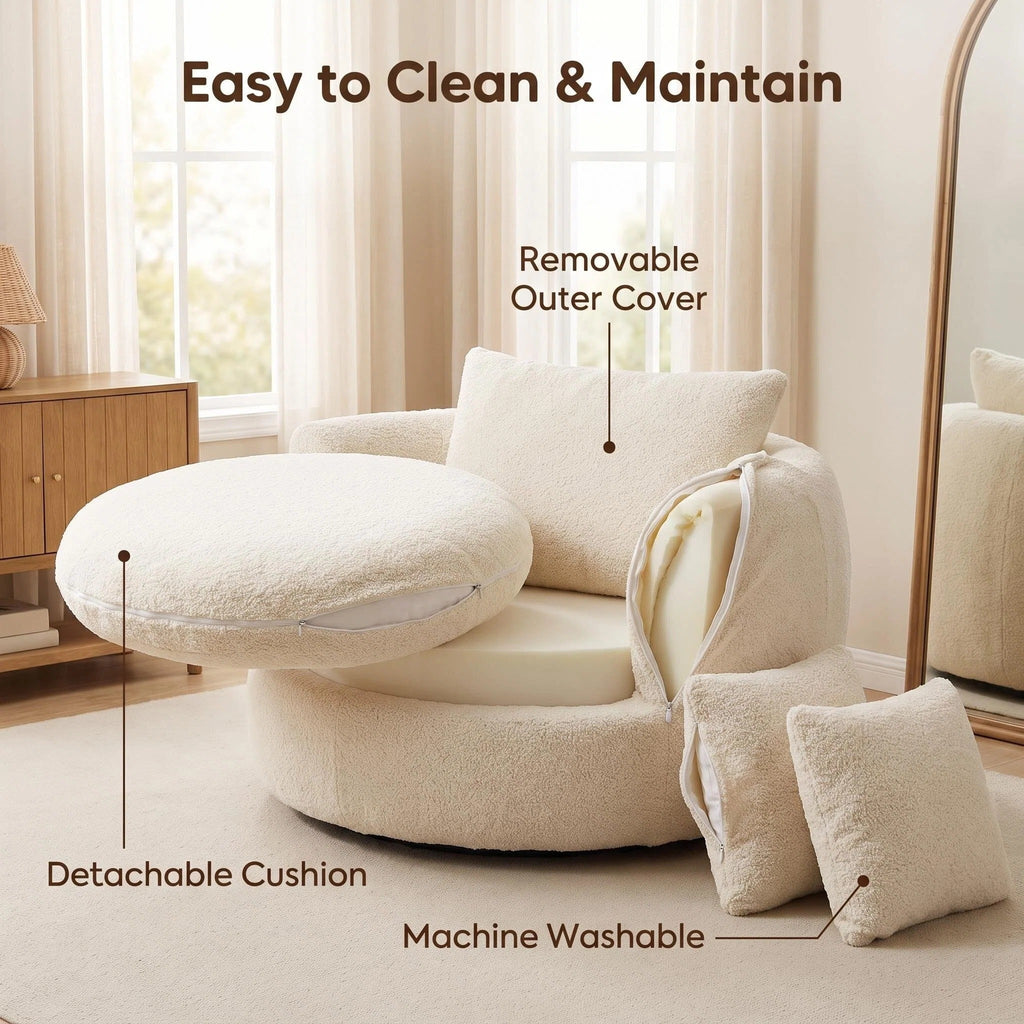 Fluffy Lazy Sofa, Ultra Soft Multi-Purpose Chair for All Rooms