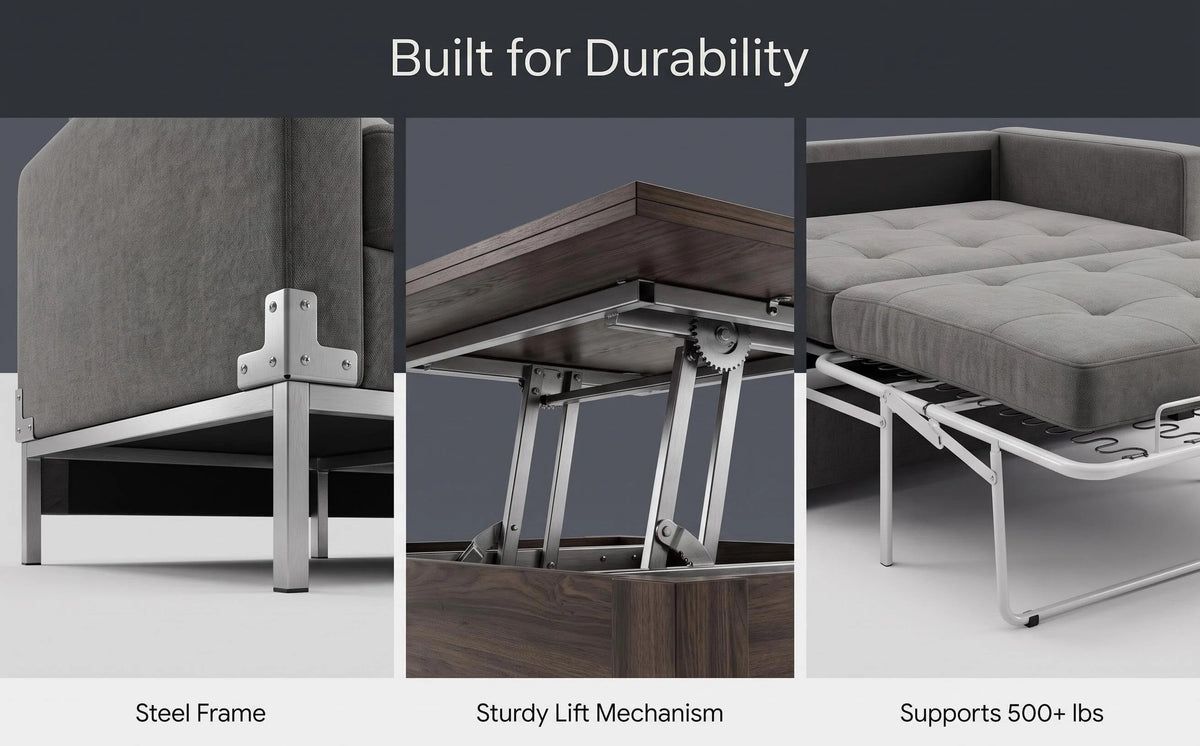 Multi‑Purpose Convertible Sofa, Sofa / Bed / Desk 3‑Mode Home Furniture