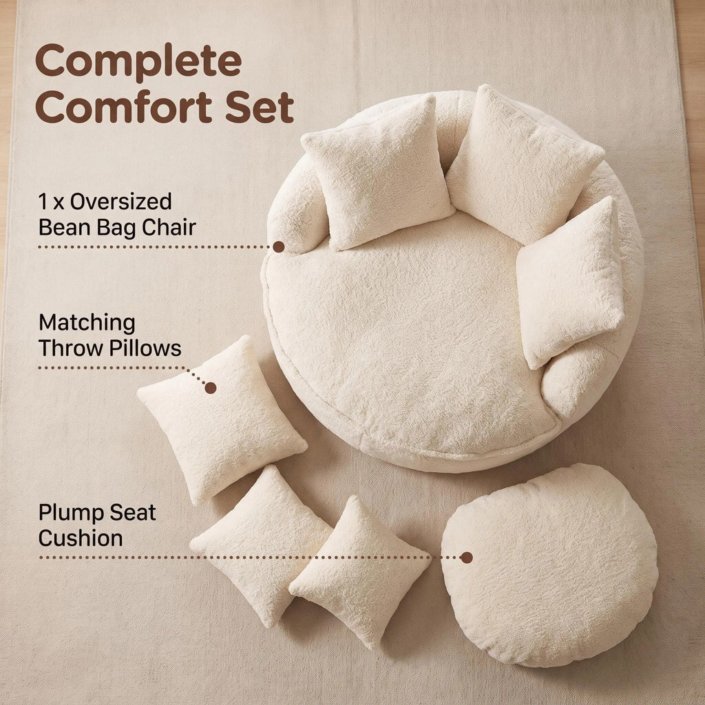 Fluffy Lazy Sofa, Ultra Soft Multi-Purpose Chair for All Rooms