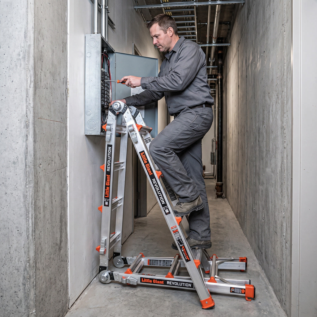 Multi-Position Aluminum Ladder | Compact Folding for All Jobs