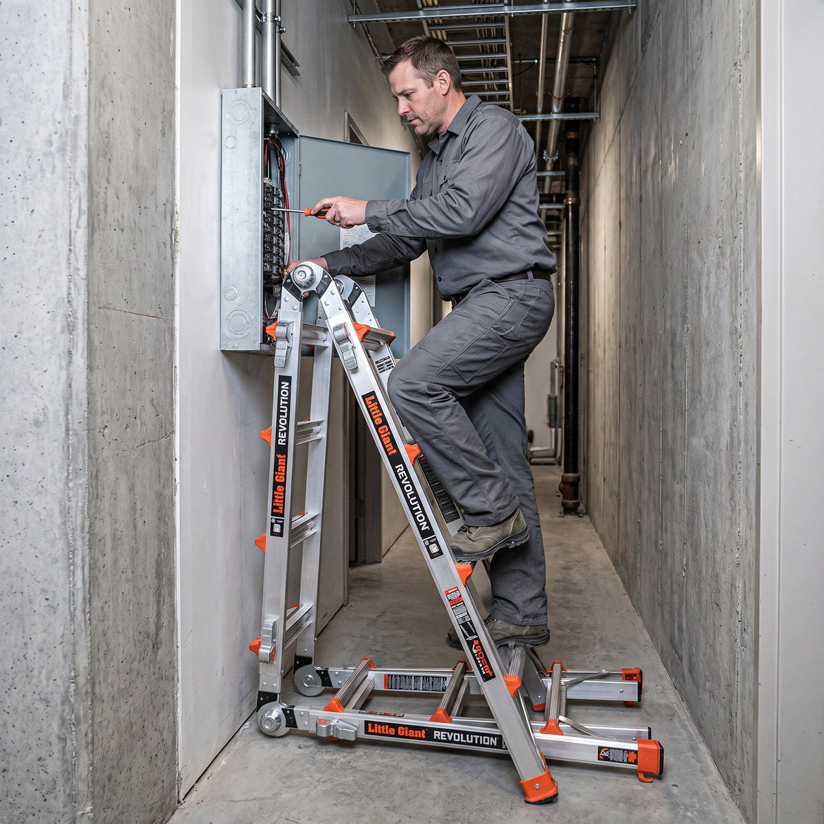 Multi-Position Aluminum Ladder | Compact Folding for All Jobs