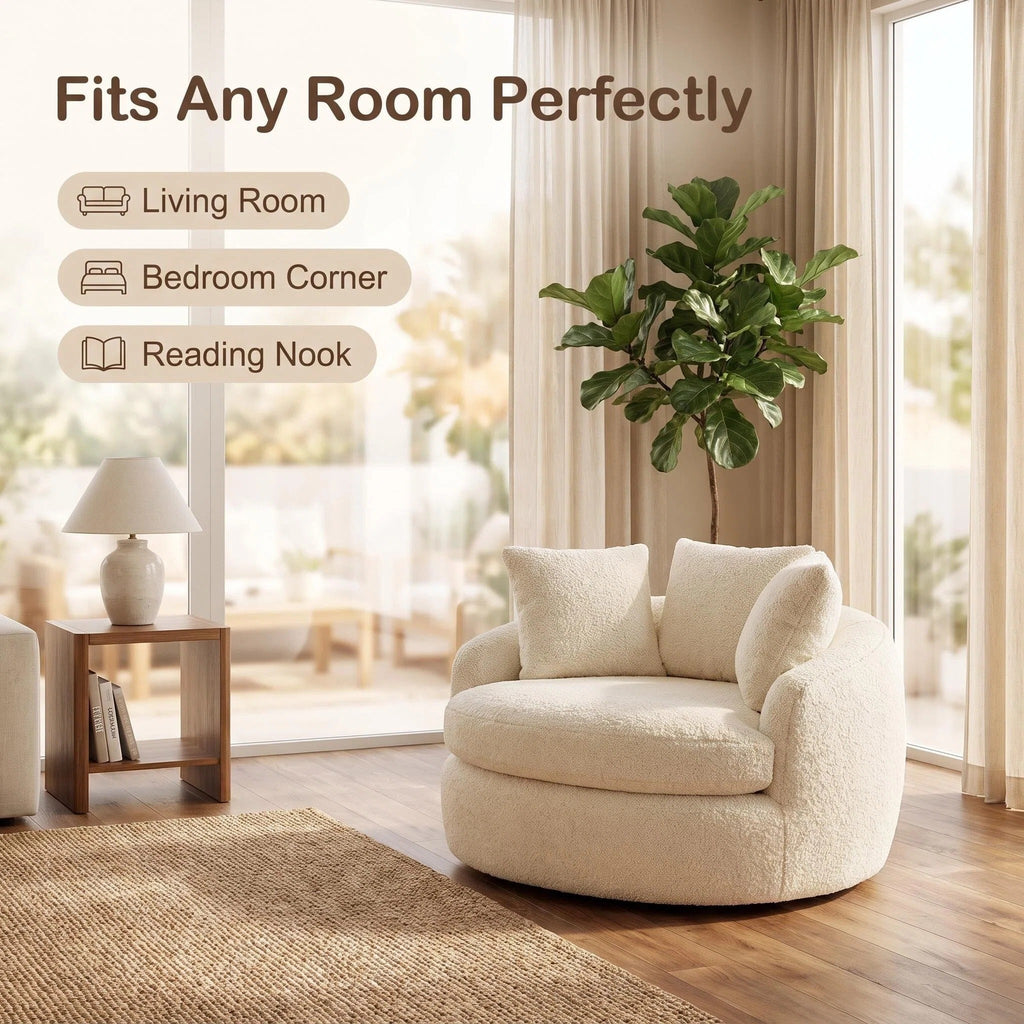 Fluffy Lazy Sofa, Ultra Soft Multi-Purpose Chair for All Rooms