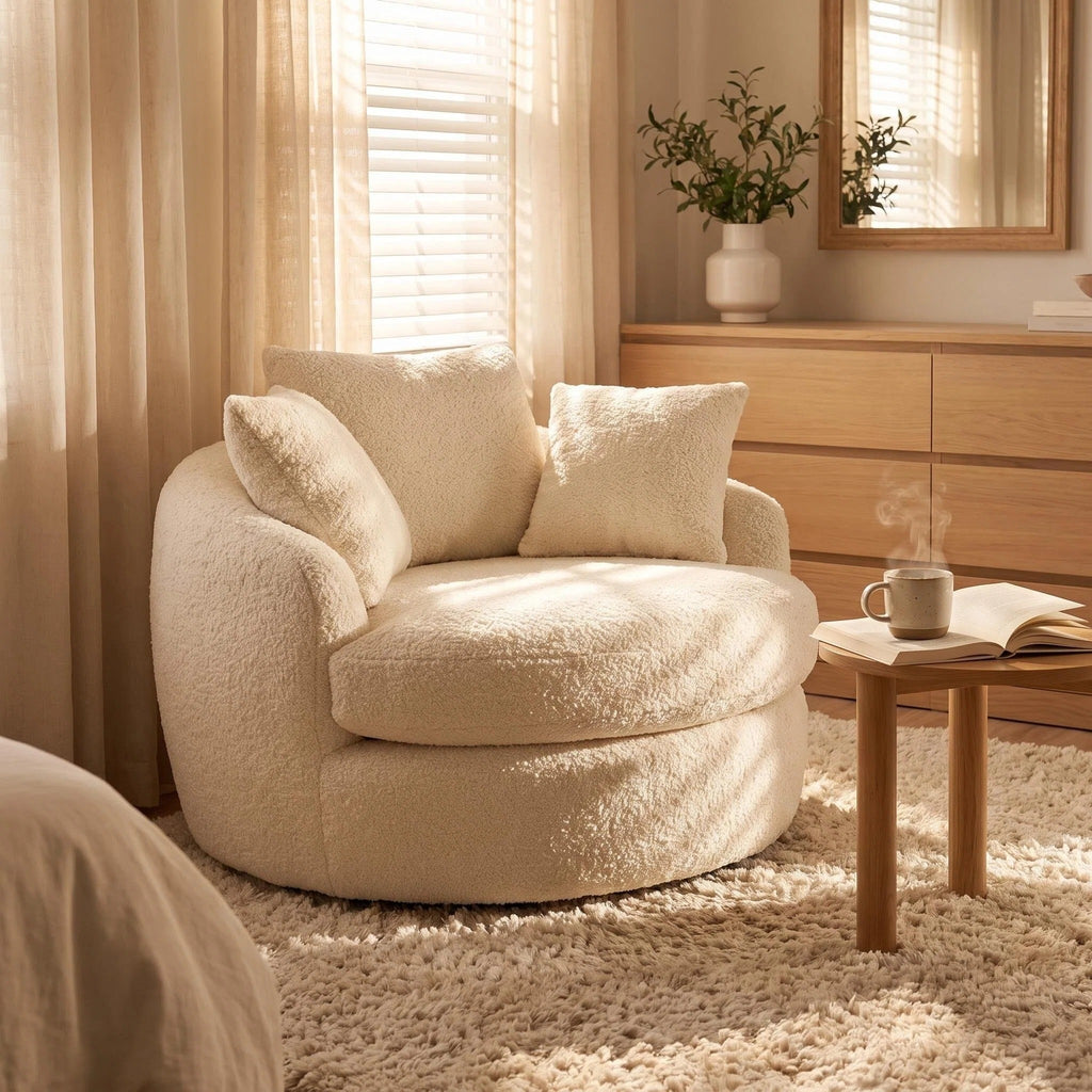 Fluffy Lazy Sofa, Ultra Soft Multi-Purpose Chair for All Rooms