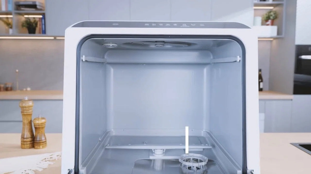 Space‑Saving Countertop Dishwasher, Hot Air Drying & Multiple Wash Programs