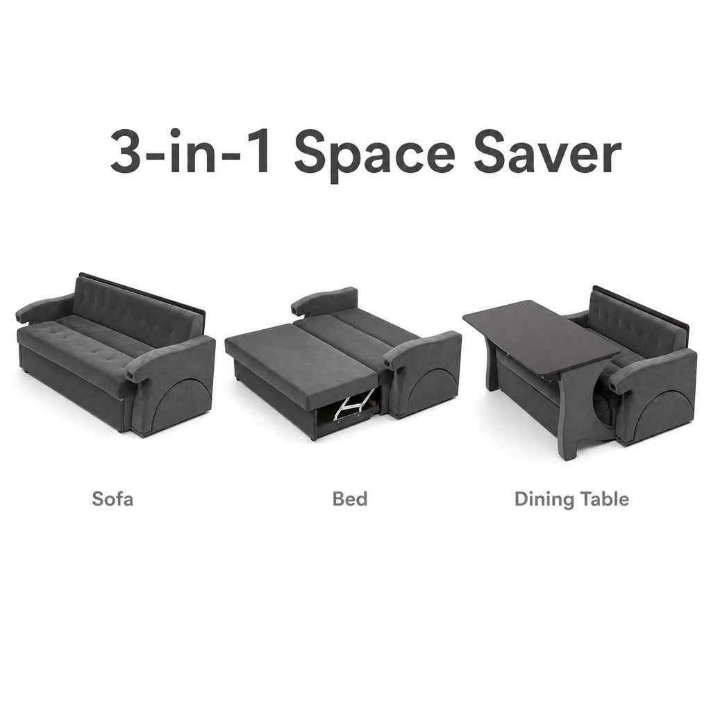 Multi‑Purpose Convertible Sofa, Sofa / Bed / Desk 3‑Mode Home Furniture