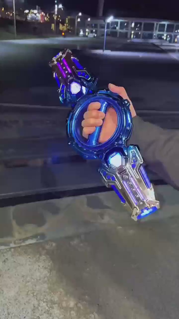 Retractable Light‑Up Spinning Saber Toy with Sound Effects for Kids